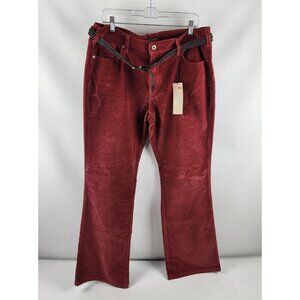 Levis Jeans Womens 16M Red Burgundy 515 Corduroy Bootcut Denim (36x31) NWT